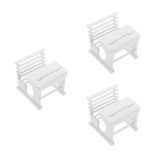 3Pièces Bureau En Bois Miniature Pour 1