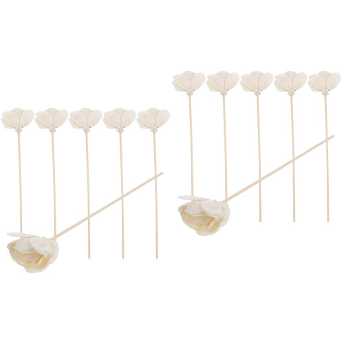 12Pièces Bâtons Diffuseurs Arômatiques Bois Khaki Décor Maison 2