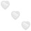 3Pièces Coeur Blancs Créatifs Pour Décor 5
