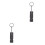 2Pièces Sifflet D'alerte Acier Inoxydable Durable Usage Extérieur Noir 4