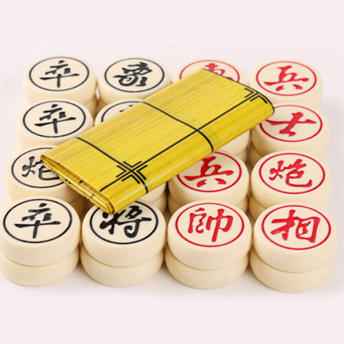 2Pièces Jeu Éducatif Échecs Chinois 3D Beige Résine Résistant 2