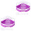2Pièces Bain Hamster Violet ABS Transparent Pour Cage À Animal 2