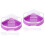 2Pièces Bain Hamster Violet ABS Transparent Pour Cage À Animal 3