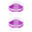2Pièces Bain Hamster Violet ABS Transparent Pour Cage À Animal 4