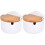 2Pièces Récipient Assorti Condiment Céramique Usage 2
