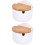 2Pièces Récipient Assorti Condiment Céramique Usage 5
