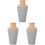 3Pièces Bouchons Étanches Vin Silicone Bois Usage 2
