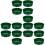 15Pièces Tamis Vert Plastique Jardin Filtrage Compost 2