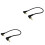 2Pièces Câble Extension Audio 3,5mm Double Angle Noir Pour 2