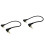 2Pièces Câble Extension Audio 3,5mm Double Angle Noir Pour 3
