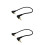 2Pièces Câble Extension Audio 3,5mm Double Angle Noir Pour 4