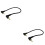 2Pièces Câble Extension Audio 3,5mm Double Angle Noir Pour 5