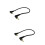 2Pièces Câble Extension Audio 3,5mm Double Angle Noir Pour 6