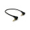 2Pièces Câble Extension Audio 3,5mm Double Angle Noir Pour 7