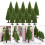 90Pièces Pins Miniatures Pour Diorama Paysager Maquette 4