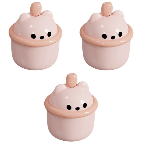 3Pièces Flacons Mousse Rose ABS Design Ours Mignon 1