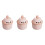 3Pièces Flacons Mousse Rose ABS Design Ours Mignon 3