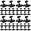 40Pièces Fixation Micro ABS Noir Pied Stable Bureau 4