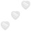 3Pièces Coeur Blancs Créatifs Pour Décor 9