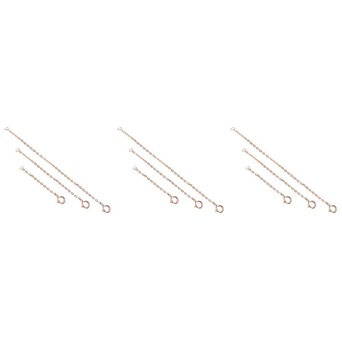 9Pièces Chaînes Rallonges Or Rose Pour DIY Élégantes 2