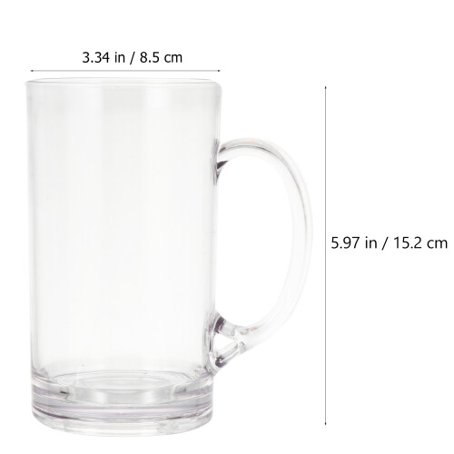 3Pièces Mugs À Transparentes Forme Rétro Robuste 1