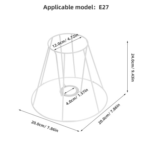 Support Abat-Jour Fer Pour Lampe Table Suspension Déco 1