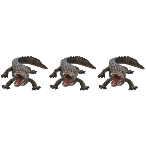 3Pièces Modèles Animaux Noir Figurines Éducatives Et Décoratives 2