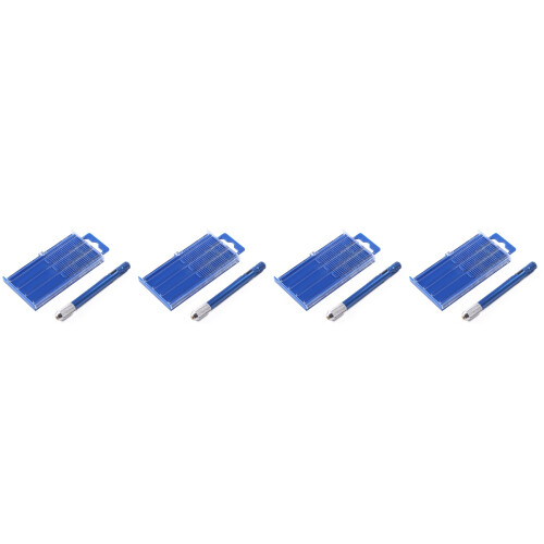 4Pièces Perceuse À Main Bleu Acier Duri Pour Travaux Précis 2
