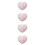 4Pièces Plateaux Rose En Cœur Maison Élégante 7