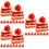 45Pièces Mini Gâteau Factice Rouge Pour Décor Maison Et Jouet 6