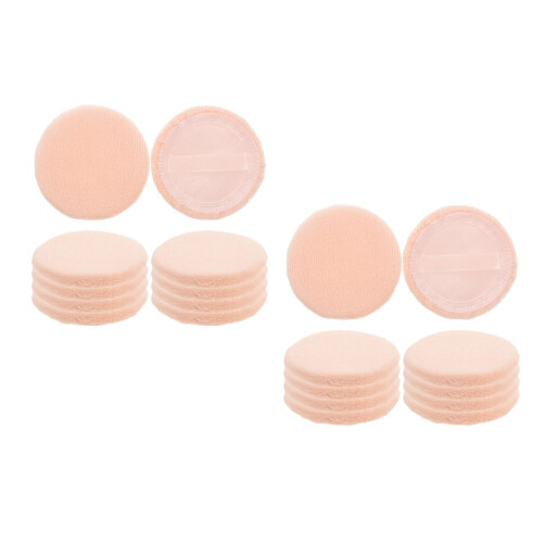 20Pièces Éponges Rond Beige Matériel Coton Pur