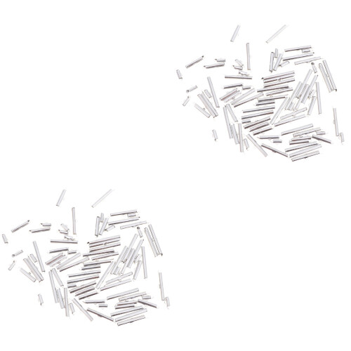 200Pièces Tubes Espacers Métalliques Argent Pour Perles 1