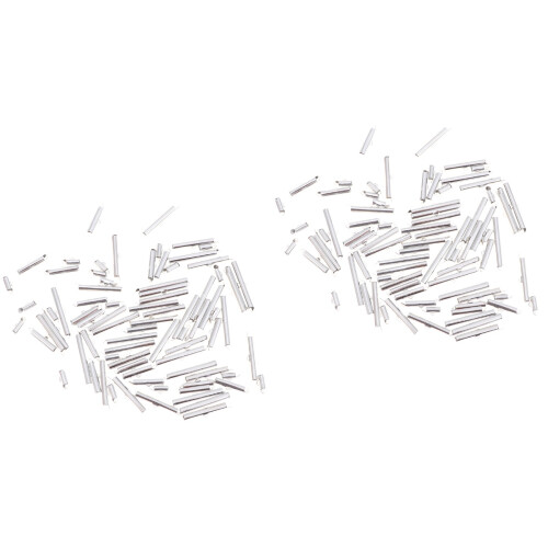 200Pièces Tubes Espacers Métalliques Argent Pour Perles 2
