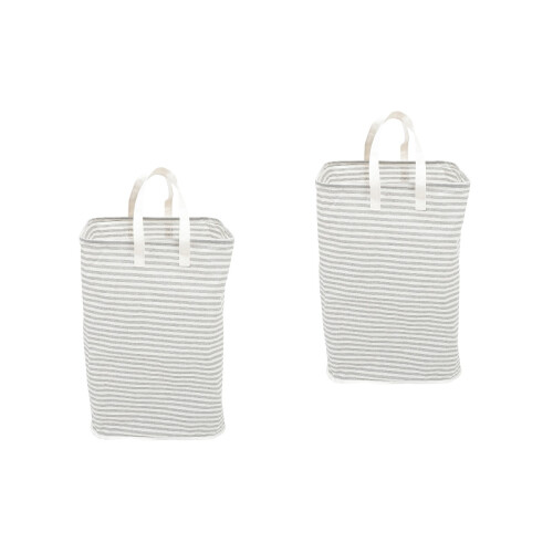 2Pièces Panier Pliable En Coton Pour Rangement Multifonction 2
