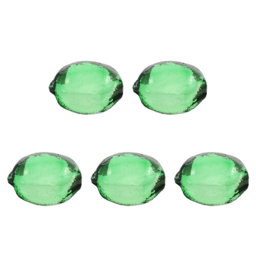 5Pièces Ornements Citron En Verre Vert Déco Centre De Table 1