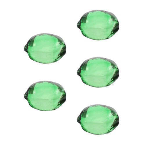 5Pièces Ornements Citron En Verre Vert Déco Centre De Table 2