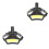 2Pièces Frontale LED Noir Durable Pour Randonnée Camping Course 2