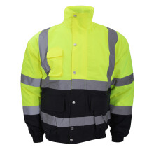 (XL, Hi-Vis Yellow/Navy) Yoko Hi-Vis Two Tone Bomber Jacket
