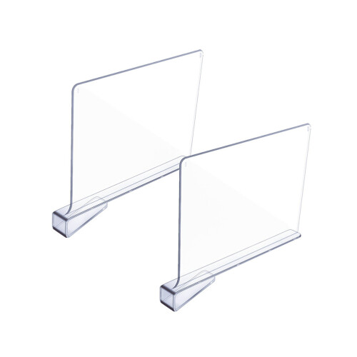 4Pièces Séparateurs D'étagère Transparent Pour Placard 1