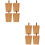 8Pièces Pieds En Bois Pour Maison Beige 5