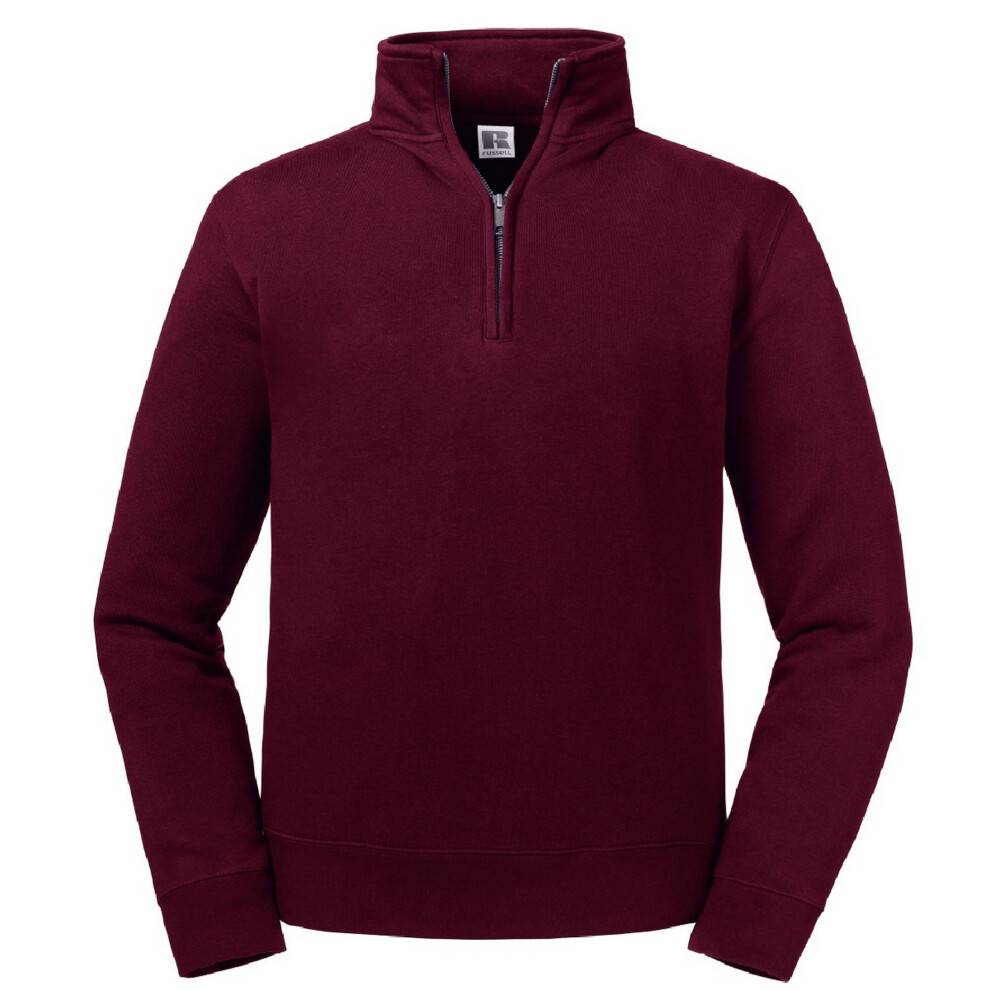 Russell (Xl, Burgundy) Mens Authentic Quarter Zip Sweatshirt