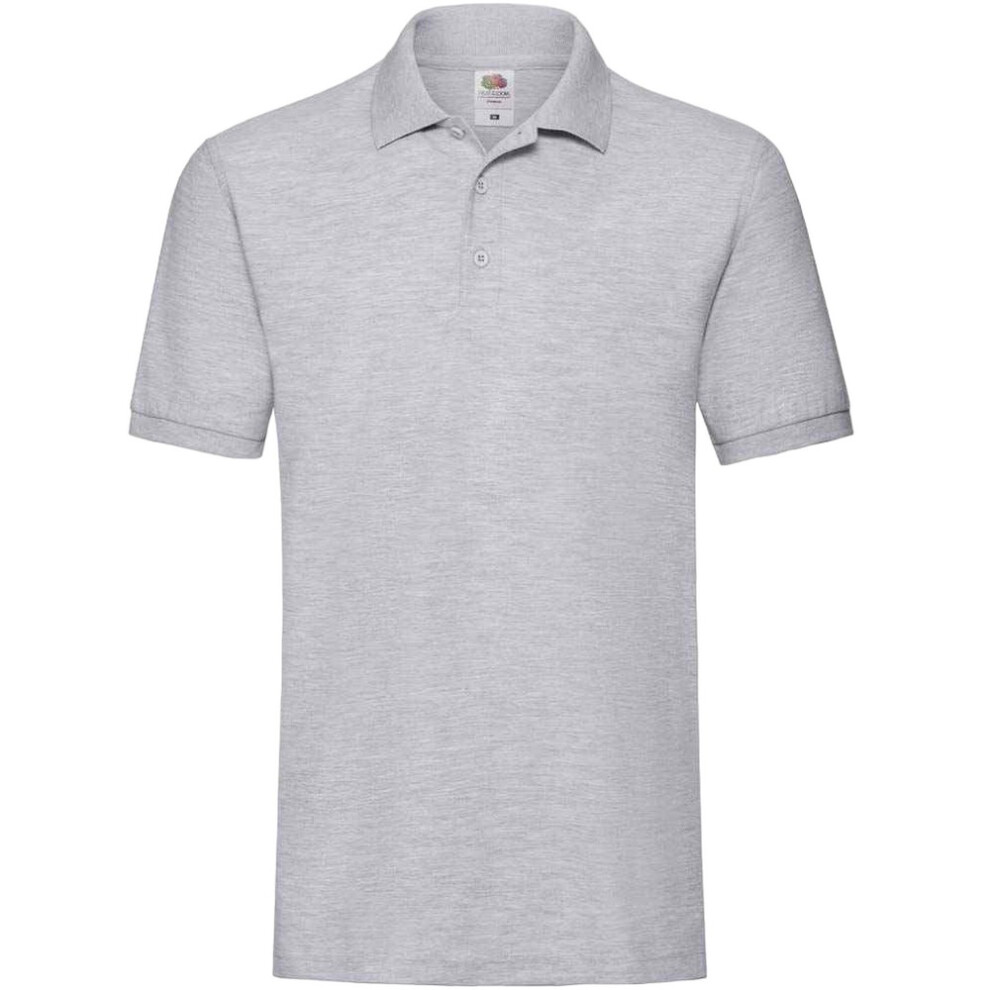 Fruit Of The Loom (3Xl, Athletic Heather) Mens Premium Pique Polo Shirt