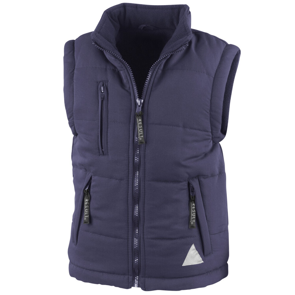 Result (7-8 Years, Navy) Childrens/Kids Ultra Padded Gilet