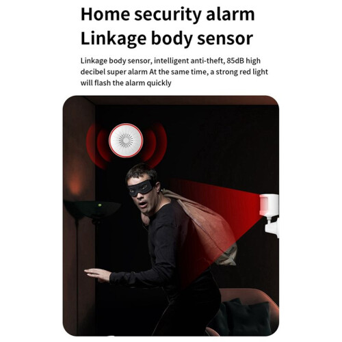 Tuya  Home Wireless Alarm System Sound and Light Alarm Sensor Detector Intelligent USB Powered Sensor Zigbee 2