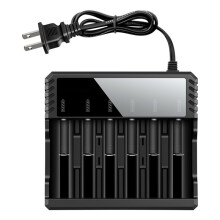 6 Bay Li-Ion Lithium Battery Charger Can Charge for Different Type of Batteries US Plug