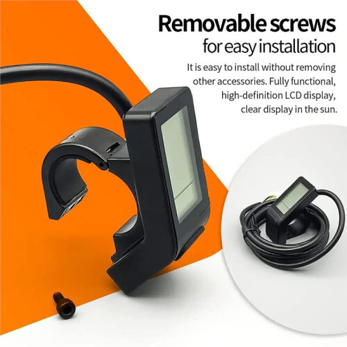 Ebike KT-LCD4 LCD Display,  Control Panel Tachometer, Waterproof 5-Pin for Electric Bicycle KT Controller 2