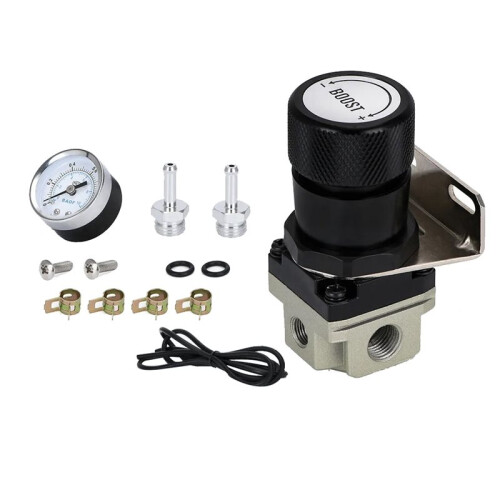 2X T2 Universal-Turbo-Boost-Controller mit Manuellem Manometer 1-150 PSI SR20DET SR Schwarz 1