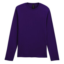 (3XL, Fan Dark Purple) Gildan Unisex Adult Softstyle Plain Long-Sleeved T-Shirt