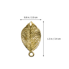 6 Stuks Retro Bladvormige Sleutelhanger Voor Ketting