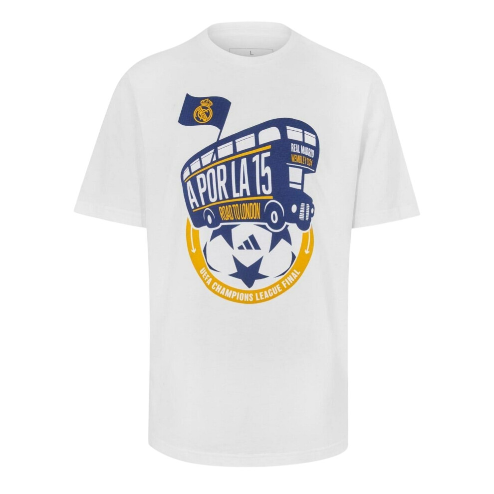 Adidas (3Xl, White) Mens Ucl Champions League Real Madrid Cf T-Shirt